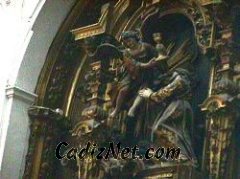 Cadiz:Jesús orando en el huerto en el ático de uno de los retablos