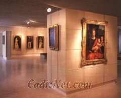 Cadiz:Vista de las salas de la Sección de Bellas Artes