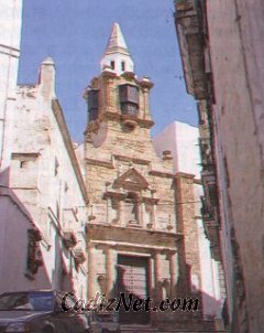 Cadiz:Imagen del Barrio de Santa María, con su Monasterio al fondo