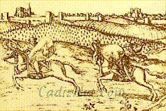Cadiz:Jerez en el siglo XVI, según grabado de la época.