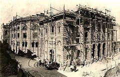 Cadiz:Fotografía de la construcción del Gran Teatro Falla.