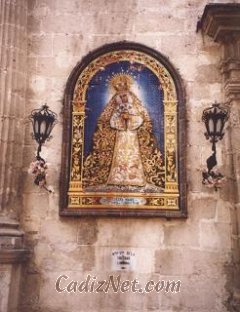 Cadiz:Azulejo de la Virgen de la Soledad